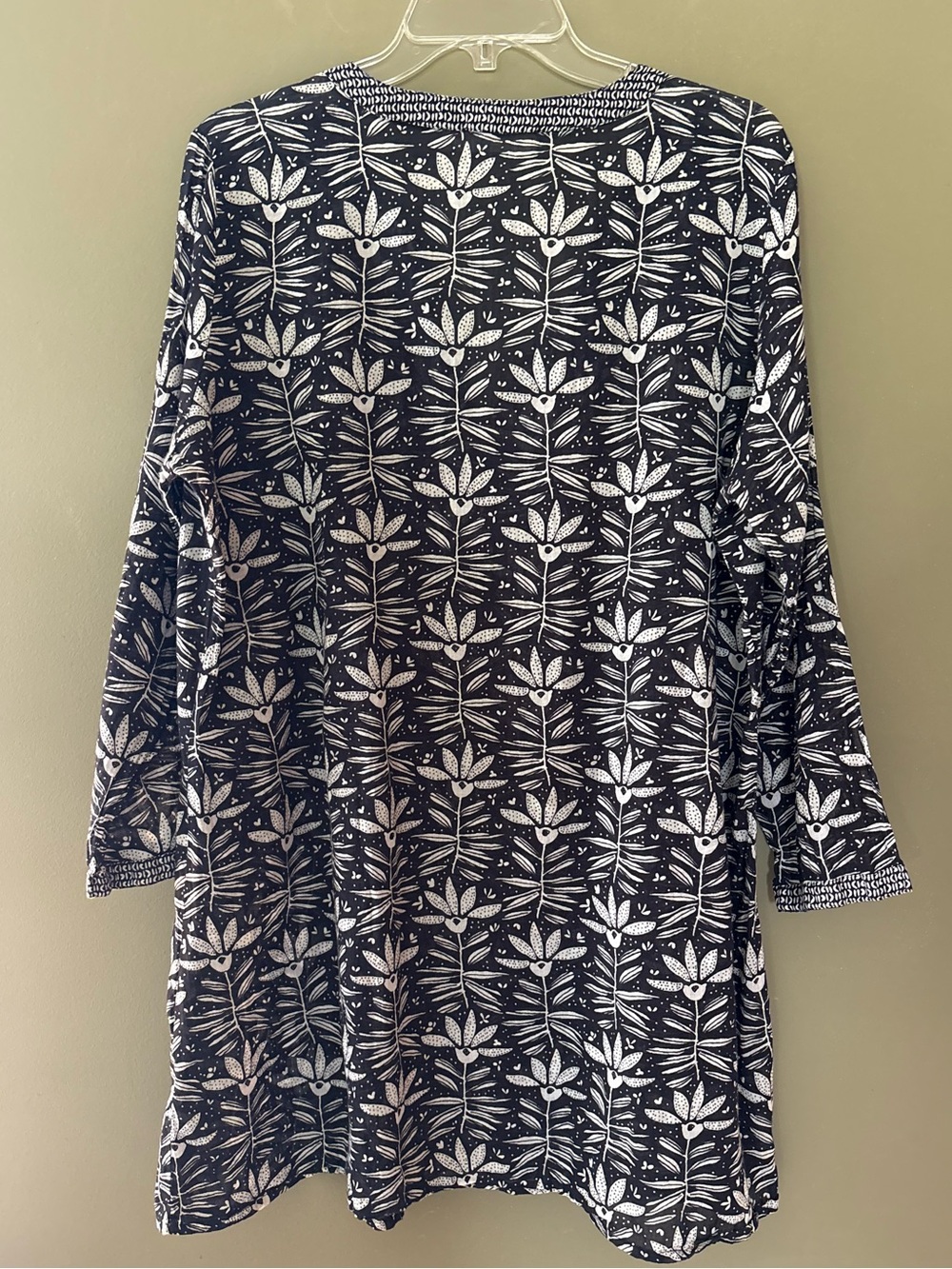 Rockflowerpaper lightweight 100% Cotton V-Neck Tunic Flower Print Size L - Picture 3 of 11